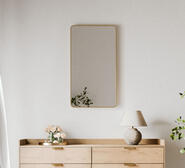 Galadriel 100Cm Curved Rectangle Mirror Yellow