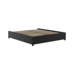 Gaslift Bed Frame Ebony Black - Queen