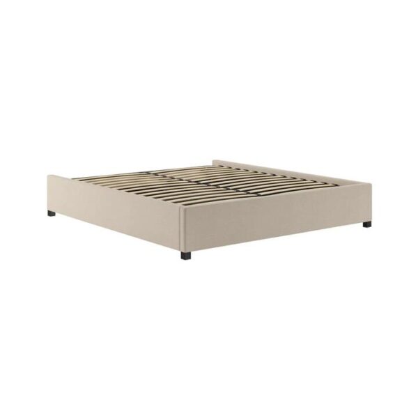 Gaslift Bed Frame French Beige - Single