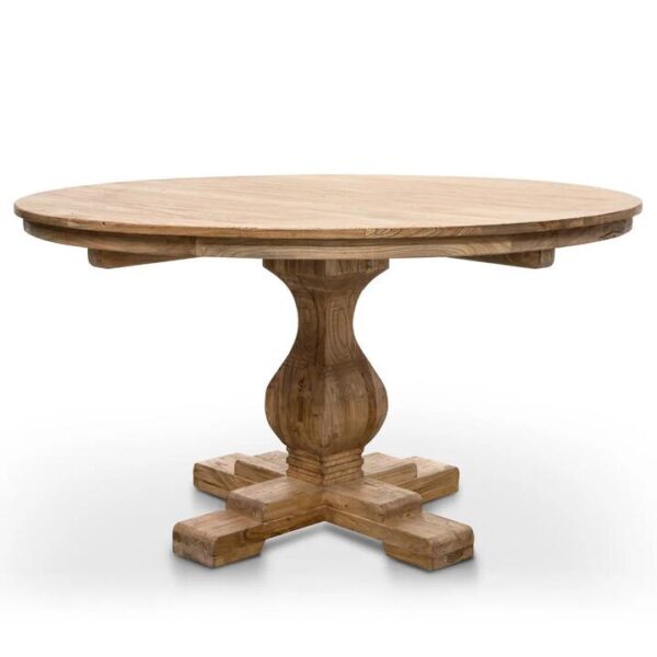 Gene Reclaimed 1.4m Round Dining Table - Rustic Natural by Interior Secrets - AfterPay Available