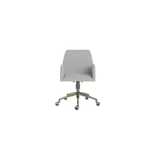 Ginny Fabric Office Computer Working Task Chair - Charcoal / Brass