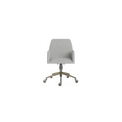 Ginny Fabric Office Computer Working Task Chair - Storm Grey / Brass