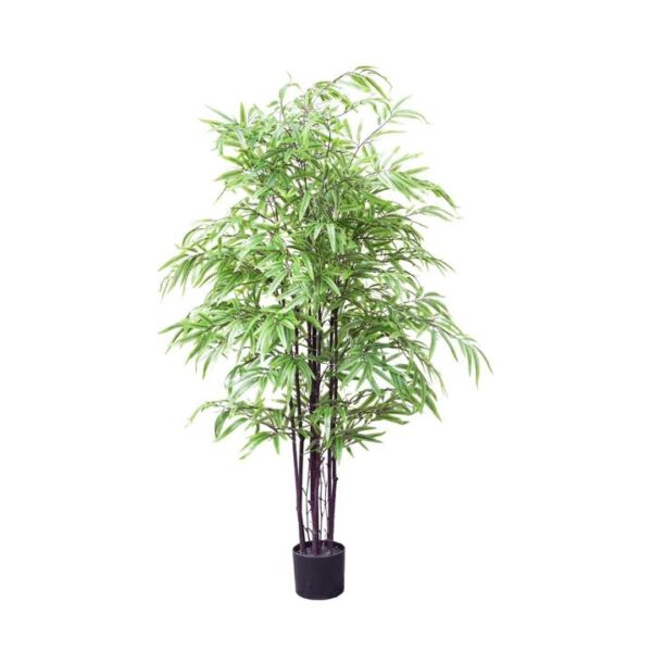 Glamorous Fusion Black Bamboo 150cm Artificial Faux Plant Tree Decorative In Pot Green