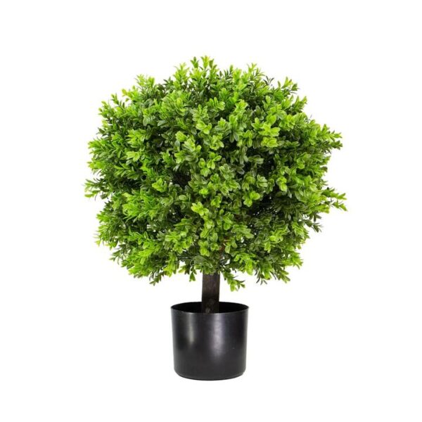 Glamorous Fusion Boxwood Ball 60cm Artificial Faux Plant Tree Decorative In Pot Green