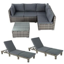 Grey Oasis Sofa Set and Lounge Chair Package