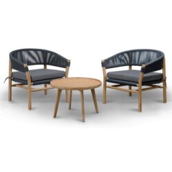 Hanifa 3pcs Outdoor Lounge Set by Interior Secrets - AfterPay Available