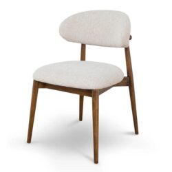 Heizer Walnut Dining Chair - Coastal Beige by Interior Secrets - AfterPay Available