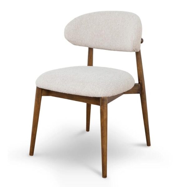 Heizer Walnut Dining Chair - Coastal Beige by Interior Secrets - AfterPay Available