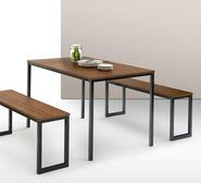 Hexi 4 Seater Dining Set Black