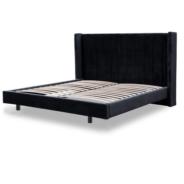Hillsdale King Bed Frame - Black Velvet by Interior Secrets - AfterPay Available