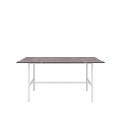 HomeStar Gemma Rectangular Marble Effect Dining Table 160cm - White