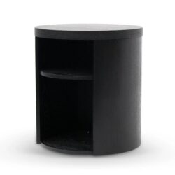 Honigold Round Wooden Bedside Table - Black Mountain by Interior Secrets - AfterPay Available