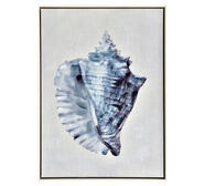 Horned Shell Wall Art Blue