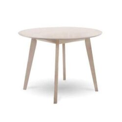 Ingrid Round Wood Dining Table - White Wash