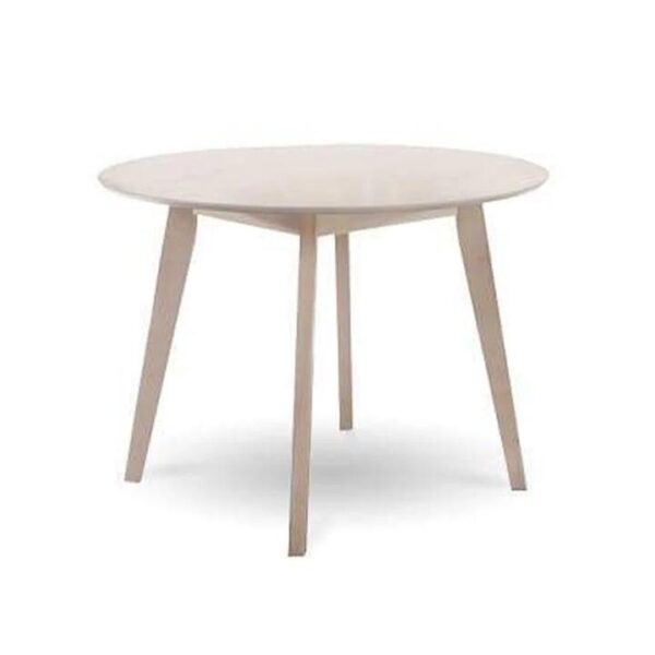 Ingrid Round Wood Dining Table - White Wash
