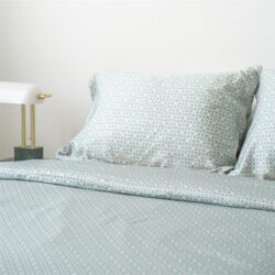 Jade Blossoms Lyocell Duvet Cover Set | TENCEL Quilt Cover with Pillow Case King