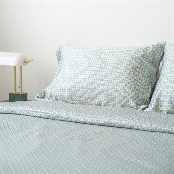 Jade Blossoms Lyocell Duvet Cover Set | TENCEL Quilt Cover with Pillow Case King