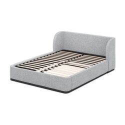 Jamar King Bed Frame - Dusty Pepper Boucle by Interior Secrets - AfterPay Available