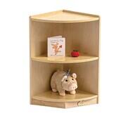 Jooyes 2 Tier Kids Corner Storage Cabinet Neutral