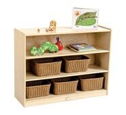 Jooyes 3 Shelf Kids Storage Cabinet Neutral