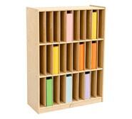 Jooyes 30 Shelf Vertical File Organiser Kids Storage Cabinet Neutral