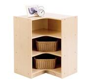 Jooyes 76Cm 3 Shelf Kids Corner Storage Cabinet Neutral