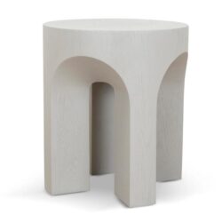Jozi 49.5cm Round Side Table - Light Grey by Interior Secrets - AfterPay Available