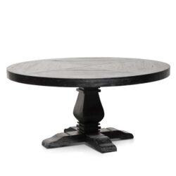 Kara 1.6m Round Dining Table - Full Black by Interior Secrets - AfterPay Available