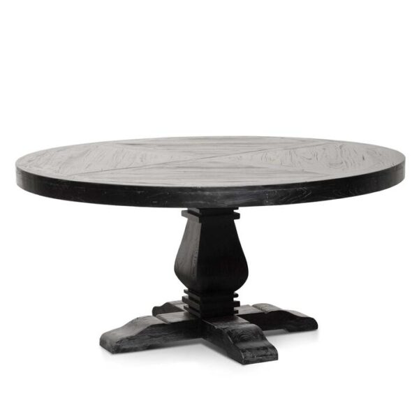 Kara 1.6m Round Dining Table - Full Black by Interior Secrets - AfterPay Available