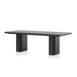 Kathleen 2.4m Elm Dining Table - Full Black by Interior Secrets - AfterPay Available