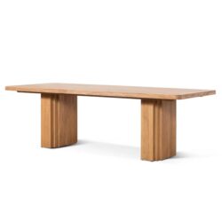 Kathleen 2.4m Elm Dining Table - Natural by Interior Secrets - AfterPay Available