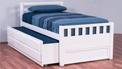 Kruz kids timber storage bed with trundle