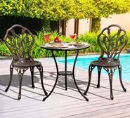 Lacap 3 Piece Outdoor Bistro Set Bronze