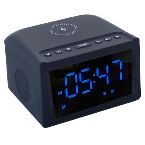Laser Alarm Clock with Wireless Charging & Bluetooth Connectivity. SPK-WCALC-118