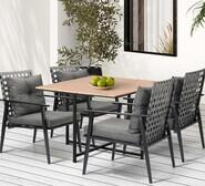 Leonel 4 Seater Outdoor Dining Set Neutral