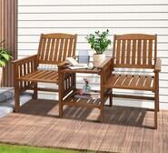Levi 2 Seater Outdoor Table And Chair Set Brown