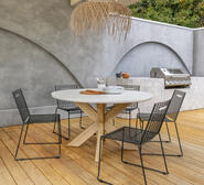 Lleyton Terrazzo Round Dining Table White