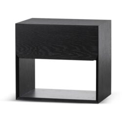Lonny Oak Bedside Table - Black by Interior Secrets - AfterPay Available