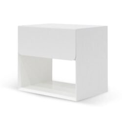 Lonny Oak Bedside Table - White by Interior Secrets - AfterPay Available