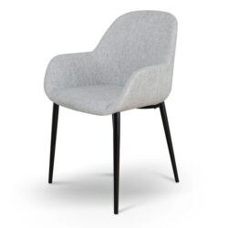 Lynton Fabric Dining chair - Silver Grey by Interior Secrets - AfterPay Available