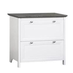 Maestro Furniture Beanca 2-Drawer Office Storage Lateral Filling Cabinet - Grey Oak & White