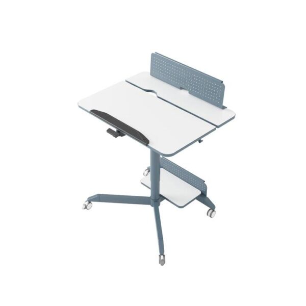 Maestro Furniture Hamsley Mobile Home Computer Office Sit & Stand Desk With Tilting Desktop - White/Green