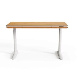 Maestro Furniture Parco Duo Motor Sit & Stand Comptuer Gaming Working Home Office Desk 140cm Light Walnut