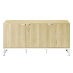 Maestro Furniture Vina 3-Door Office Credenza Storage Cabinet Natural