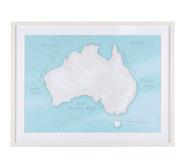 Mapa Wall Art Blue