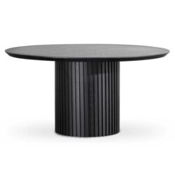 Marty 1.5m Wooden Round Dining Table - Black by Interior Secrets - AfterPay Available