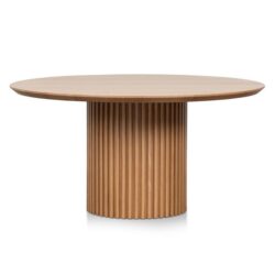 Marty 1.5m Wooden Round Dining Table - Natural by Interior Secrets - AfterPay Available