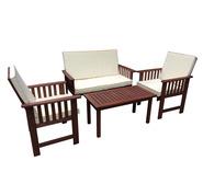 Matahari 4 Piece Outdoor Dining Set Brown 4 Seater
