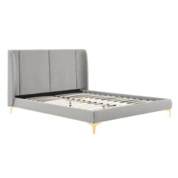 Mendoza Curved Bed Frame - Light Grey Queen - Queen
