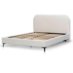 Meredith King Bed Frame - Cream White by Interior Secrets - AfterPay Available